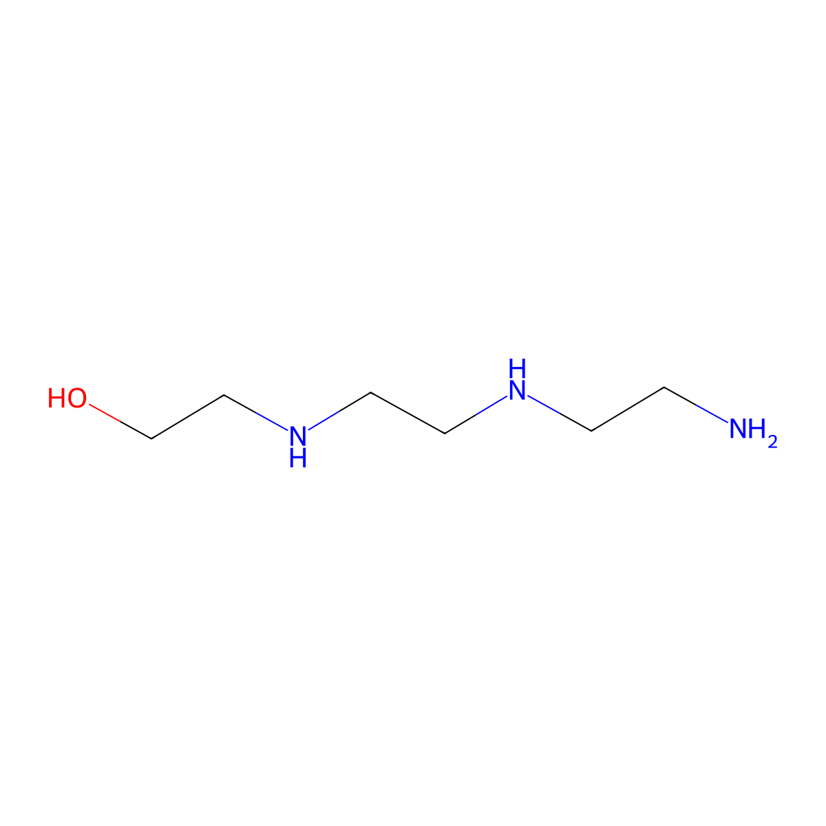 Hydroxyethyldiethylenetriamine molecular structure, CAS 1965-29-3