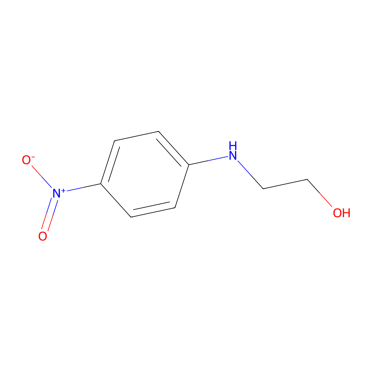 2-(4-Nitroanilino)ethanol molecular structure, CAS 1965-54-4