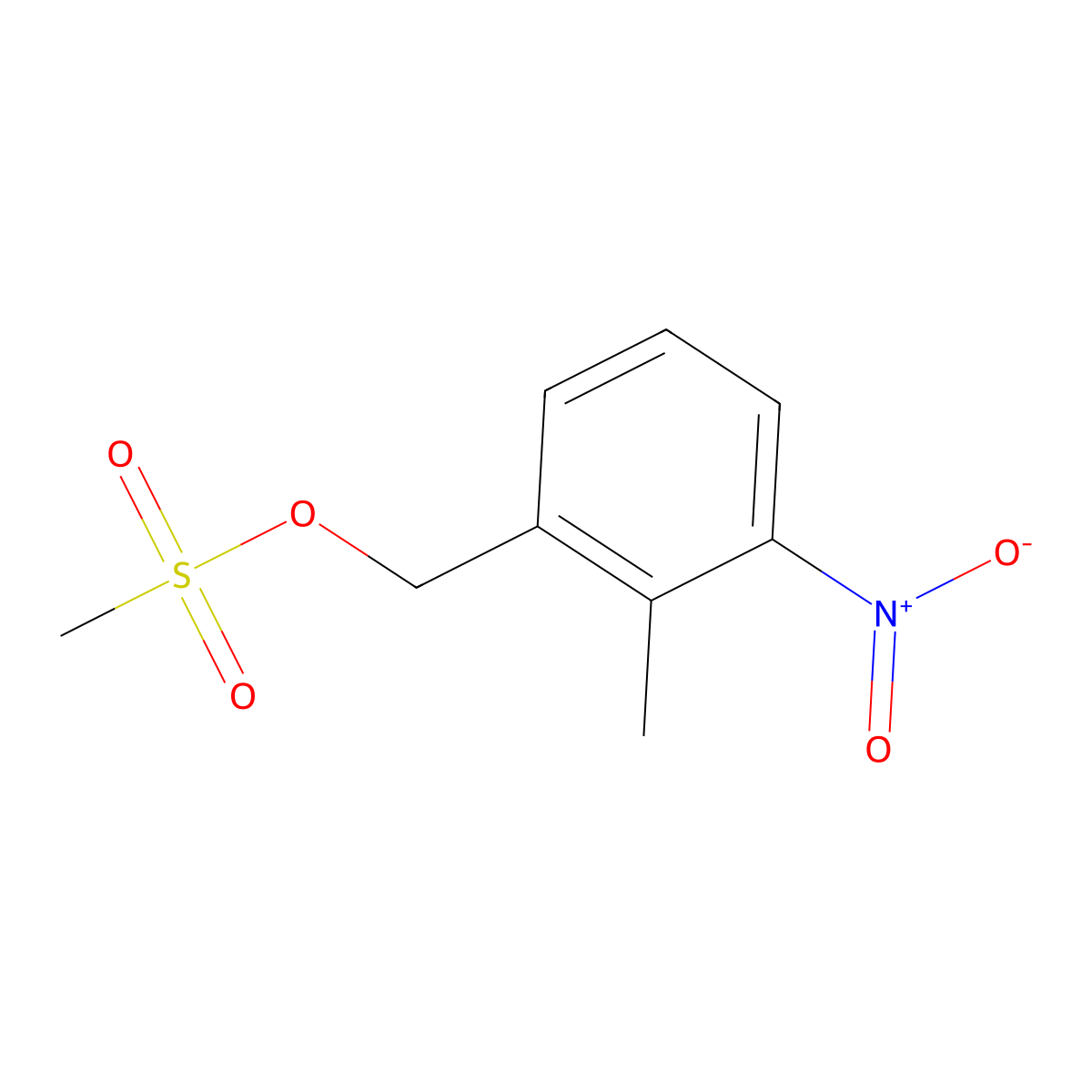 2-Methyl-3-nitrobenzyl methanesulfonate molecular structure, CAS 196500-09-1