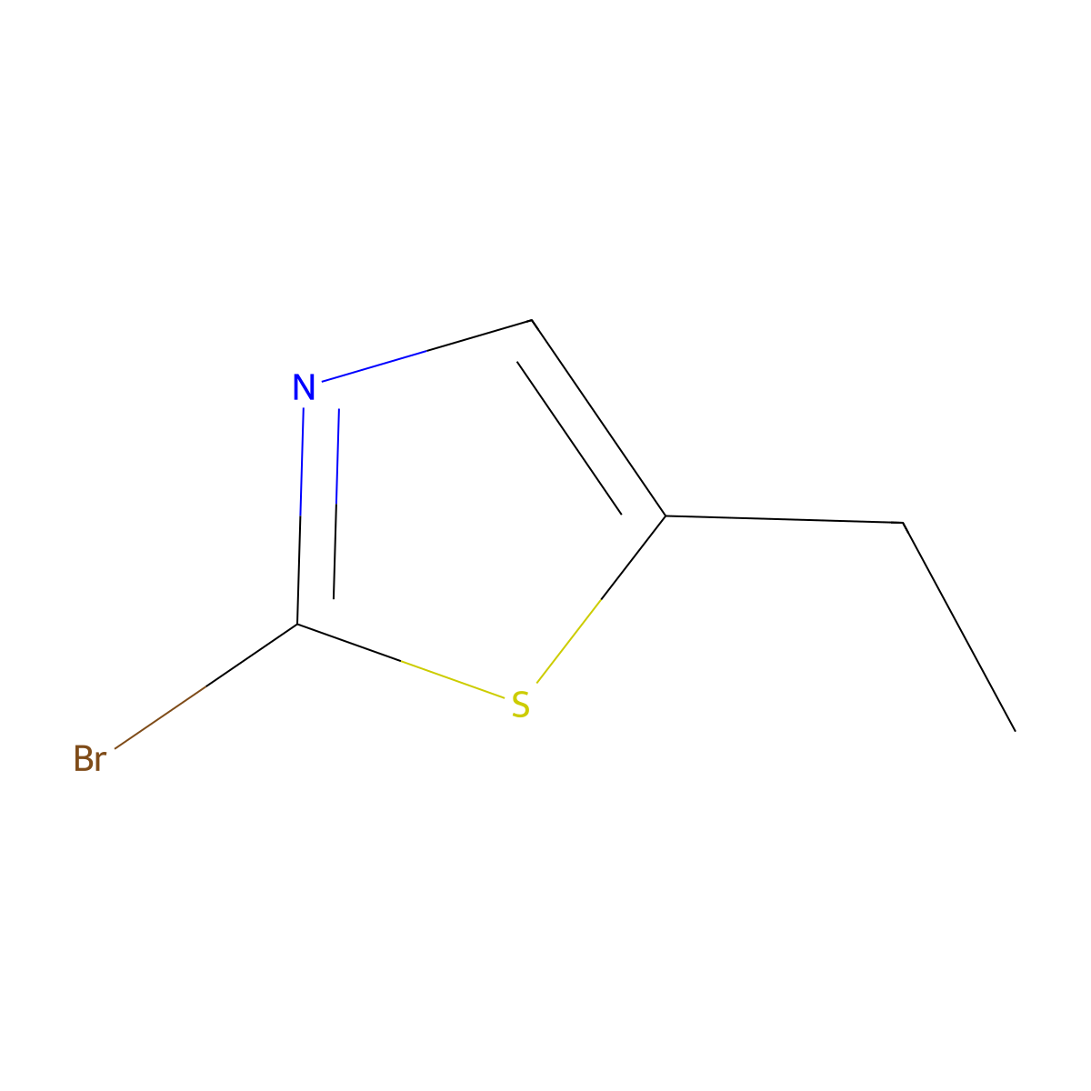 2-Bromo-5-ethyl-1,3-thiazole molecular structure, CAS 196500-19-3