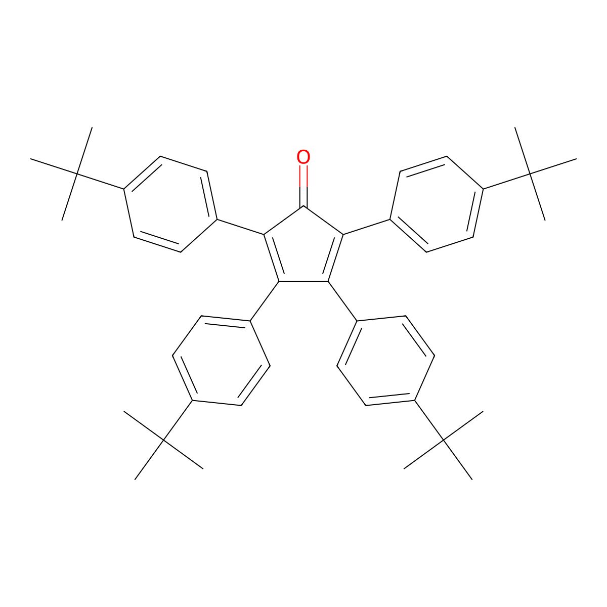 2,3,4,5-Tetrakis(4-tert-butylphenyl)cyclopenta-2,4-dien-1-one molecular structure, CAS 196505-83-6