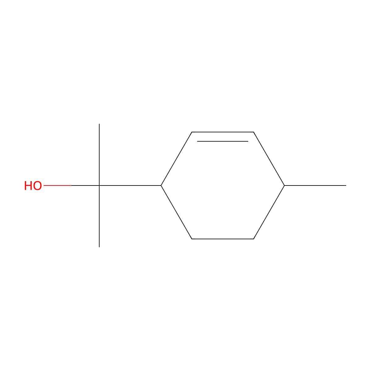 2-(4-Methylcyclohex-2-en-1-yl)propan-2-ol molecular structure, CAS 19651-06-0