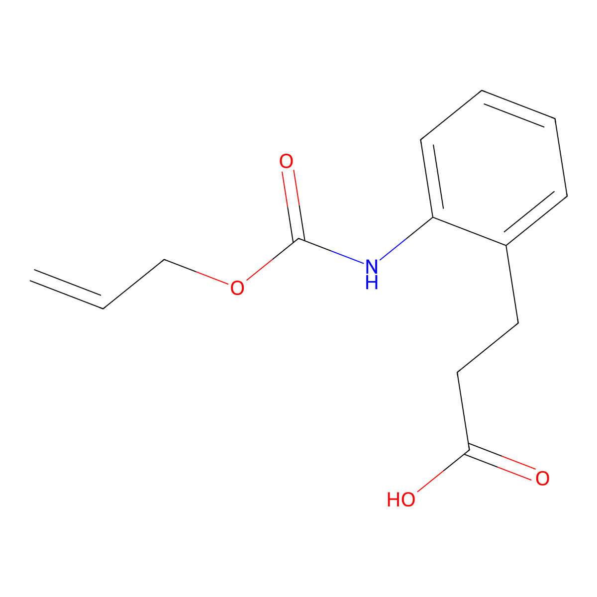 3-(2-{[(Prop-2-en-1-yloxy)carbonyl]amino}phenyl)propanoic acid molecular structure, CAS 1965142-58-8