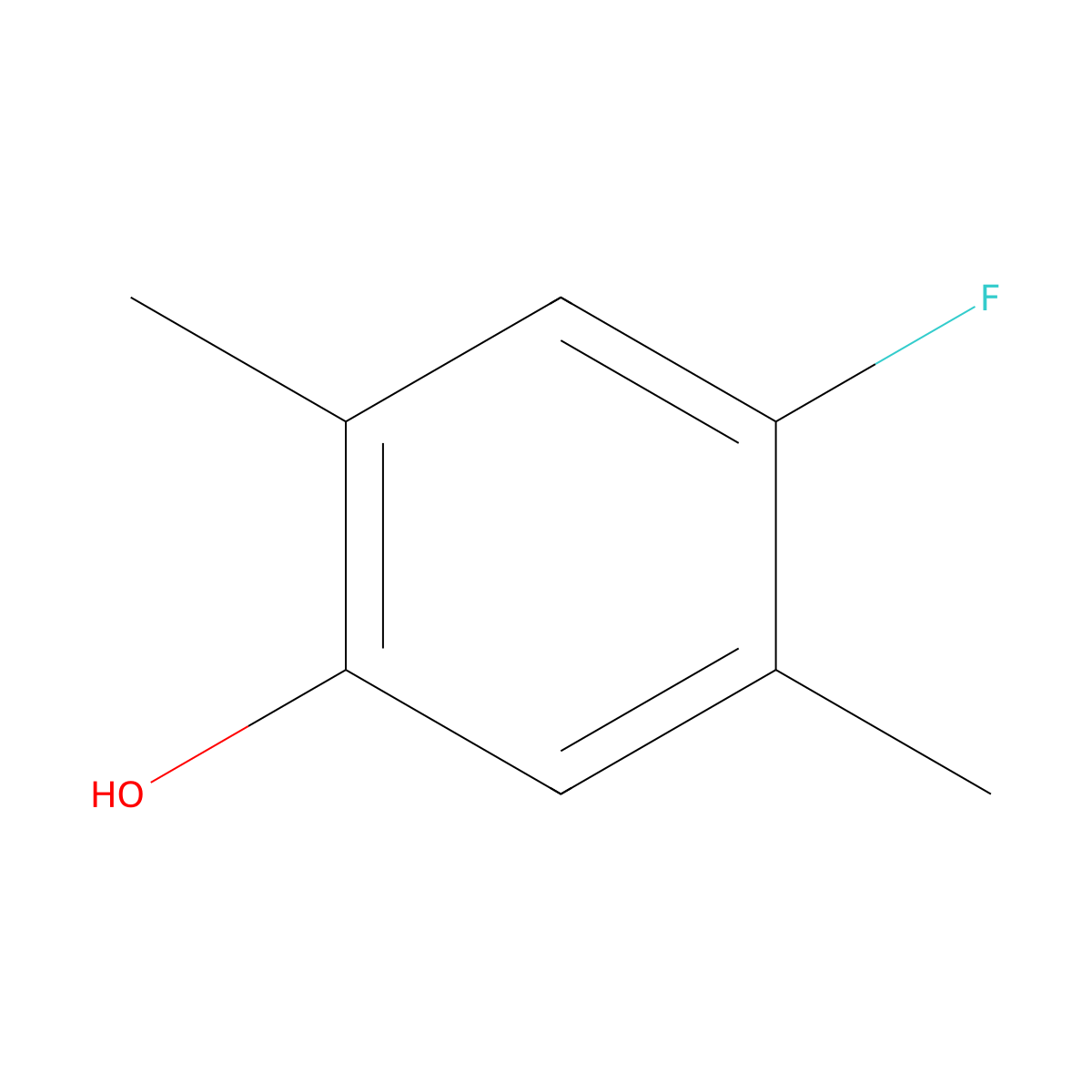 4-Fluoro-2,5-dimethylphenol molecular structure, CAS 196519-58-1