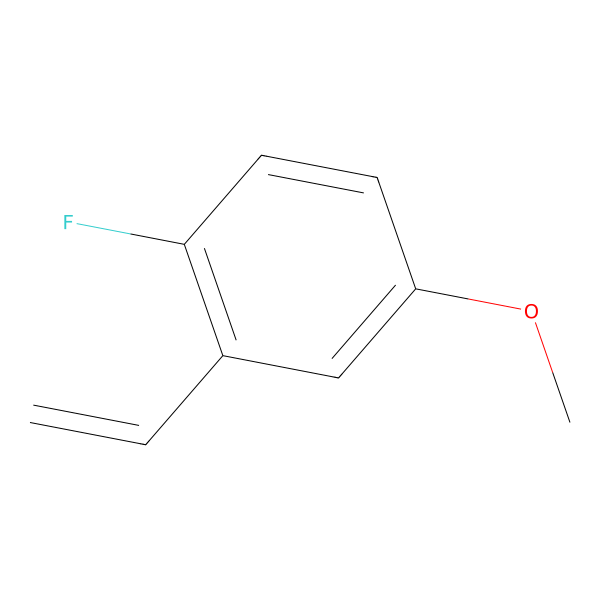 1-Fluoro-4-methoxy-2-vinylbenzene molecular structure, CAS 196519-60-5