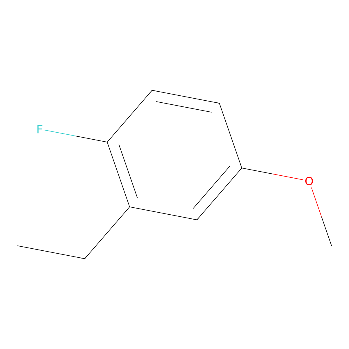 2-Ethyl-1-fluoro-4-methoxybenzene molecular structure, CAS 196519-61-6