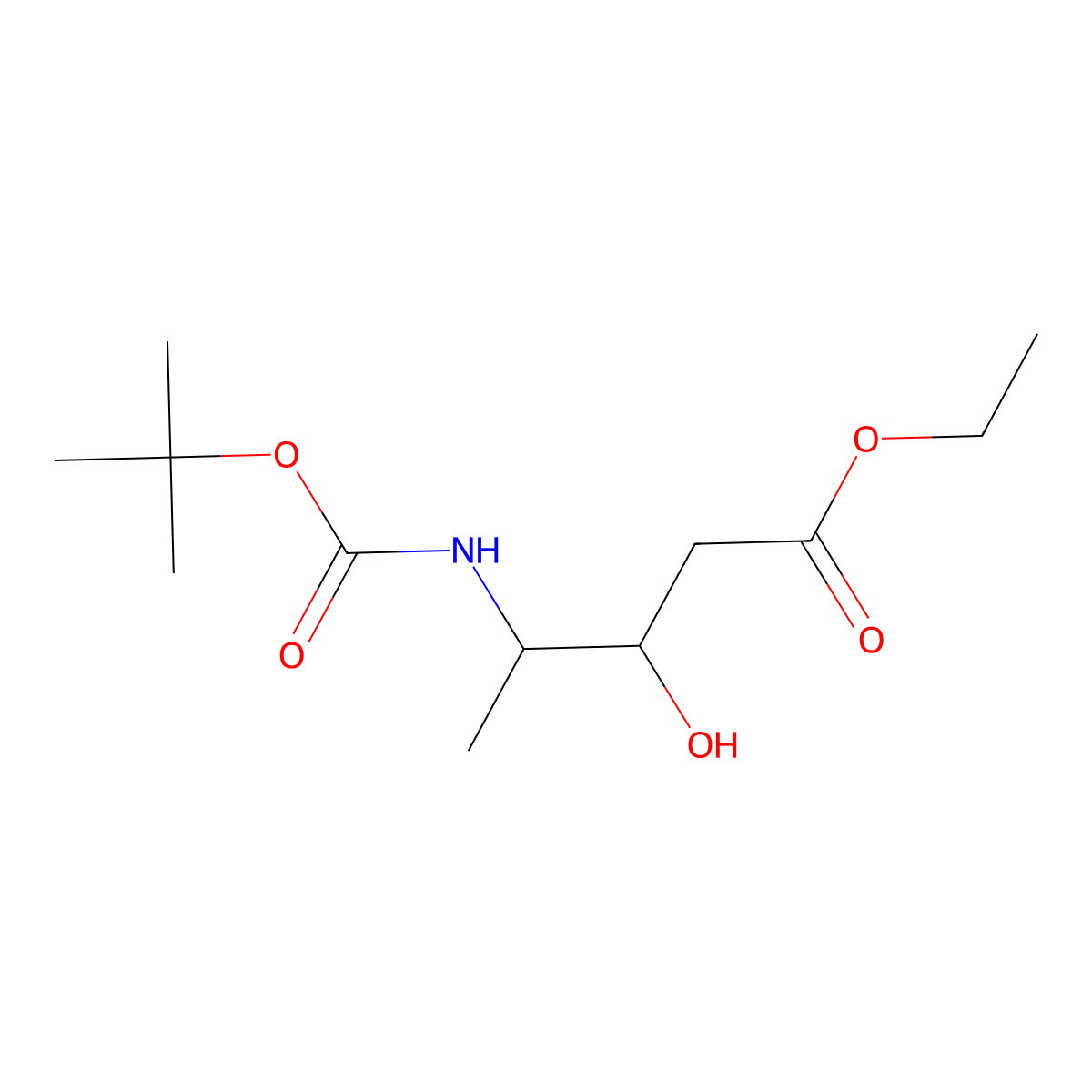 ethyl (4R)-4-{[(tert-butoxy)carbonyl]amino}-3-hydroxypentanoate molecular structure, CAS 1965266-29-8