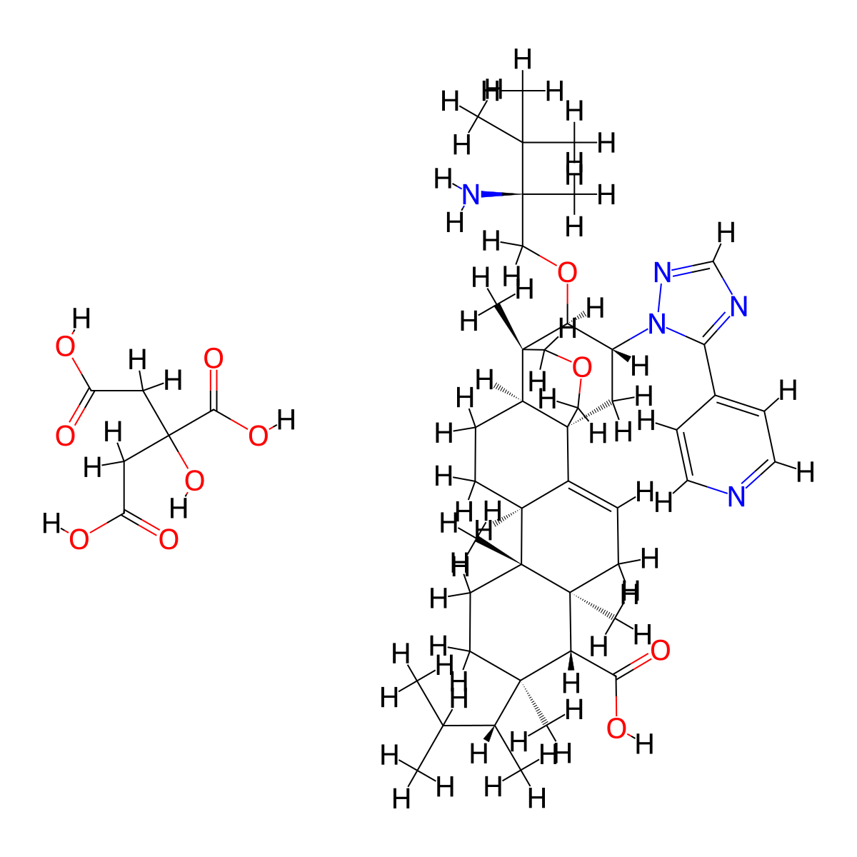 Ibrexafungerp Citrate molecular structure, CAS 1965291-08-0