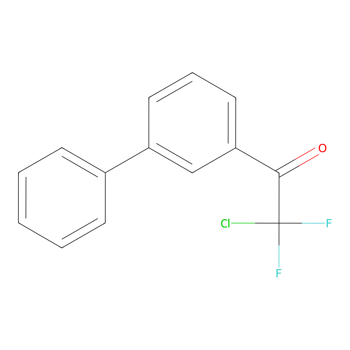 1-Biphenyl-3-yl-2-chloro-2,2-difluoroethanone molecular structure, CAS 1965304-57-7