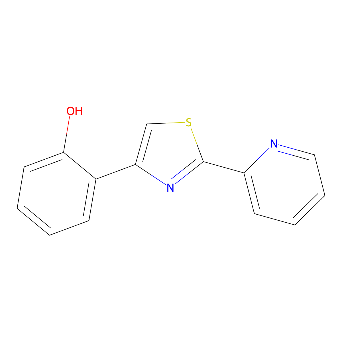 2-(2-Pyridyl)-4-(2-hydroxyphenyl)thiazole molecular structure, CAS 1965304-73-7