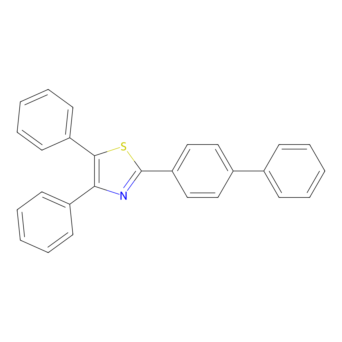 2-(4-Biphenyl)-4,5-diphenylthiazole molecular structure, CAS 1965304-79-3
