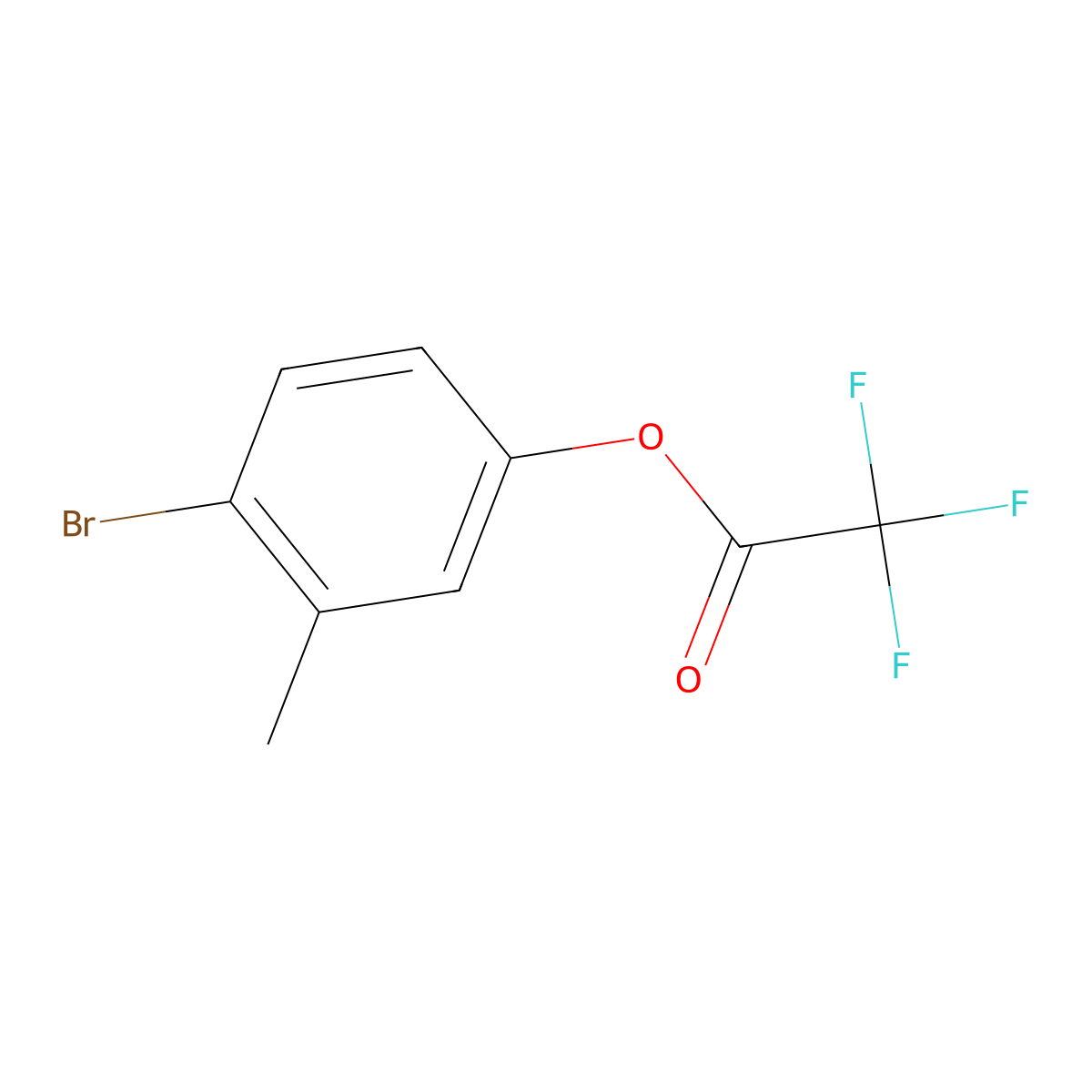 4-Bromo-3-methylphenyl 2,2,2-trifluoroacetate molecular structure, CAS 1965304-84-0