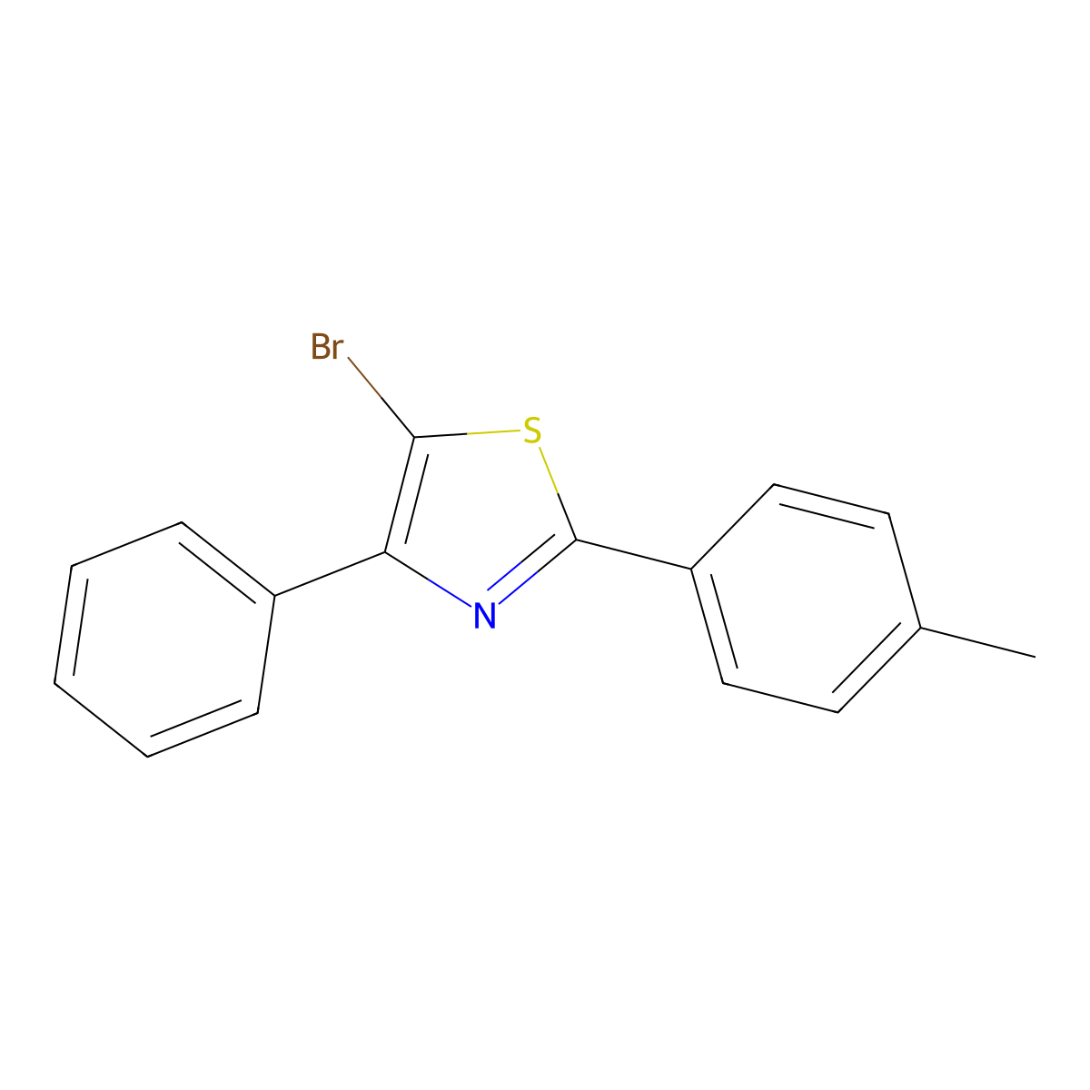 5-Bromo-2-(4-methylphenyl)-4-phenylthiazole molecular structure, CAS 1965304-85-1