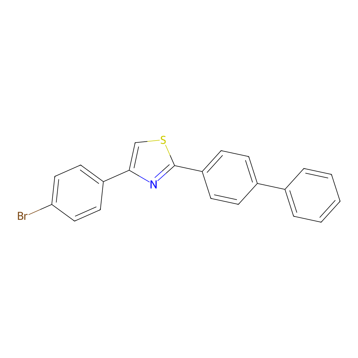 2-(4-Biphenyl)-4-(4-bromophenyl)thiazole molecular structure, CAS 1965304-88-4
