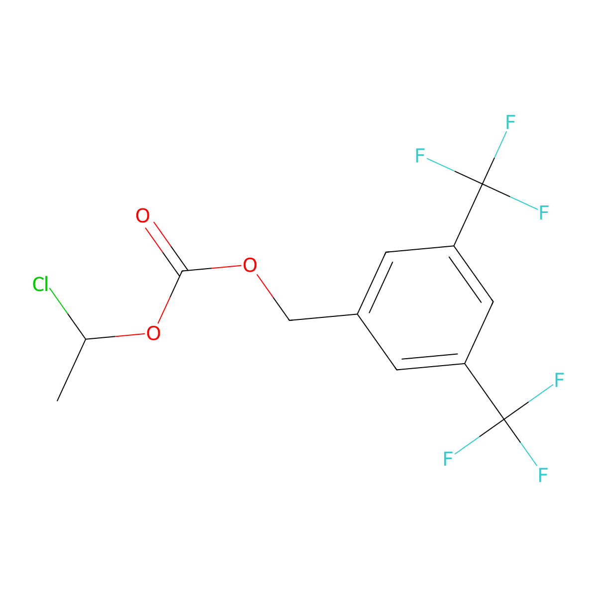 [3,5-Bis(trifluoromethyl)phenyl]methyl 1-chloroethyl carbonate molecular structure, CAS 1965304-97-5