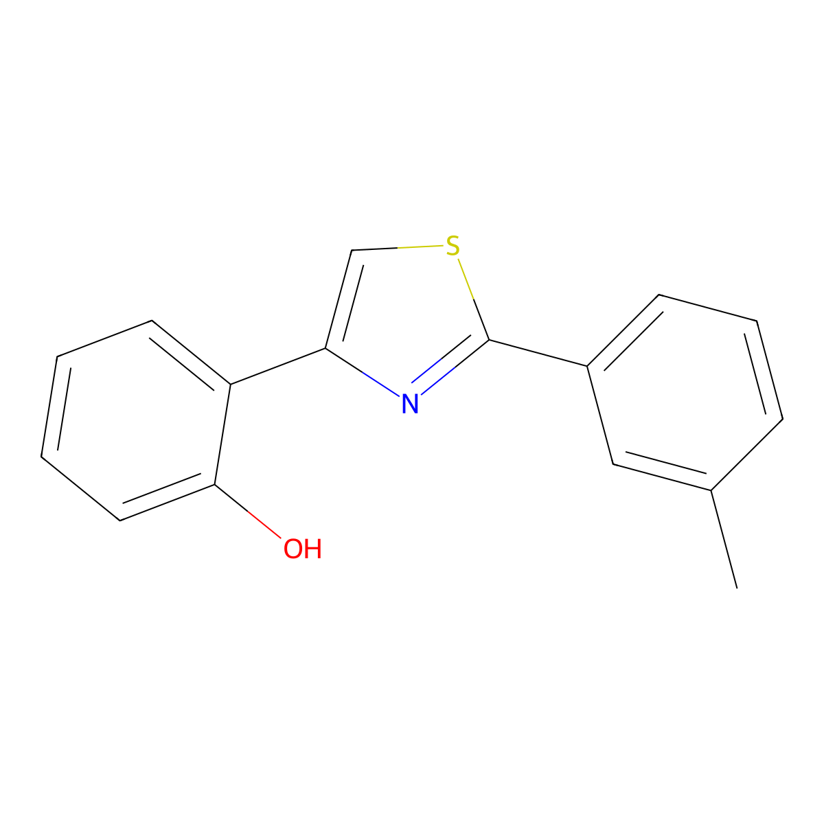 2-(3-Tolyl)-4-(2-hydroxyphenyl)thiazole molecular structure, CAS 1965304-99-7