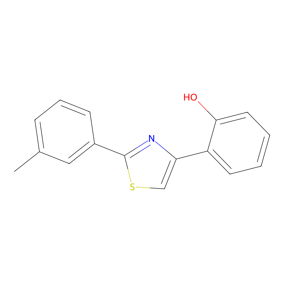 2-(3-Tolyl)-4-(2-hydroxyphenyl)thiazole molecular structure, CAS 1965304-99-7