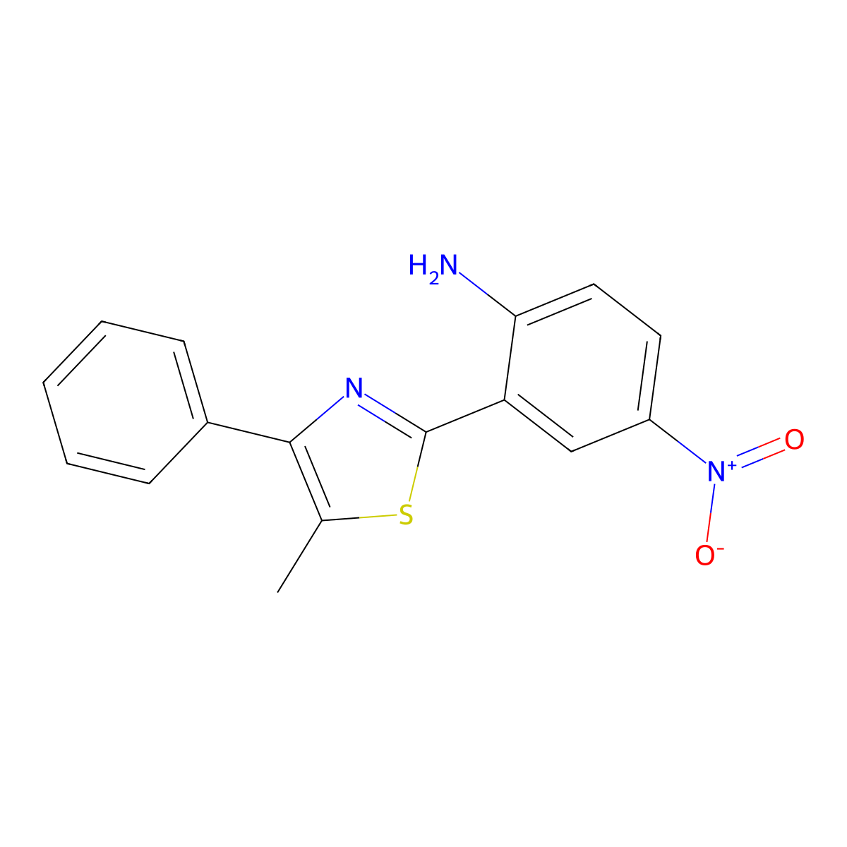 2-(2-Amino-5-nitrophenyl)-5-methyl-4-phenylthiazole molecular structure, CAS 1965305-02-5