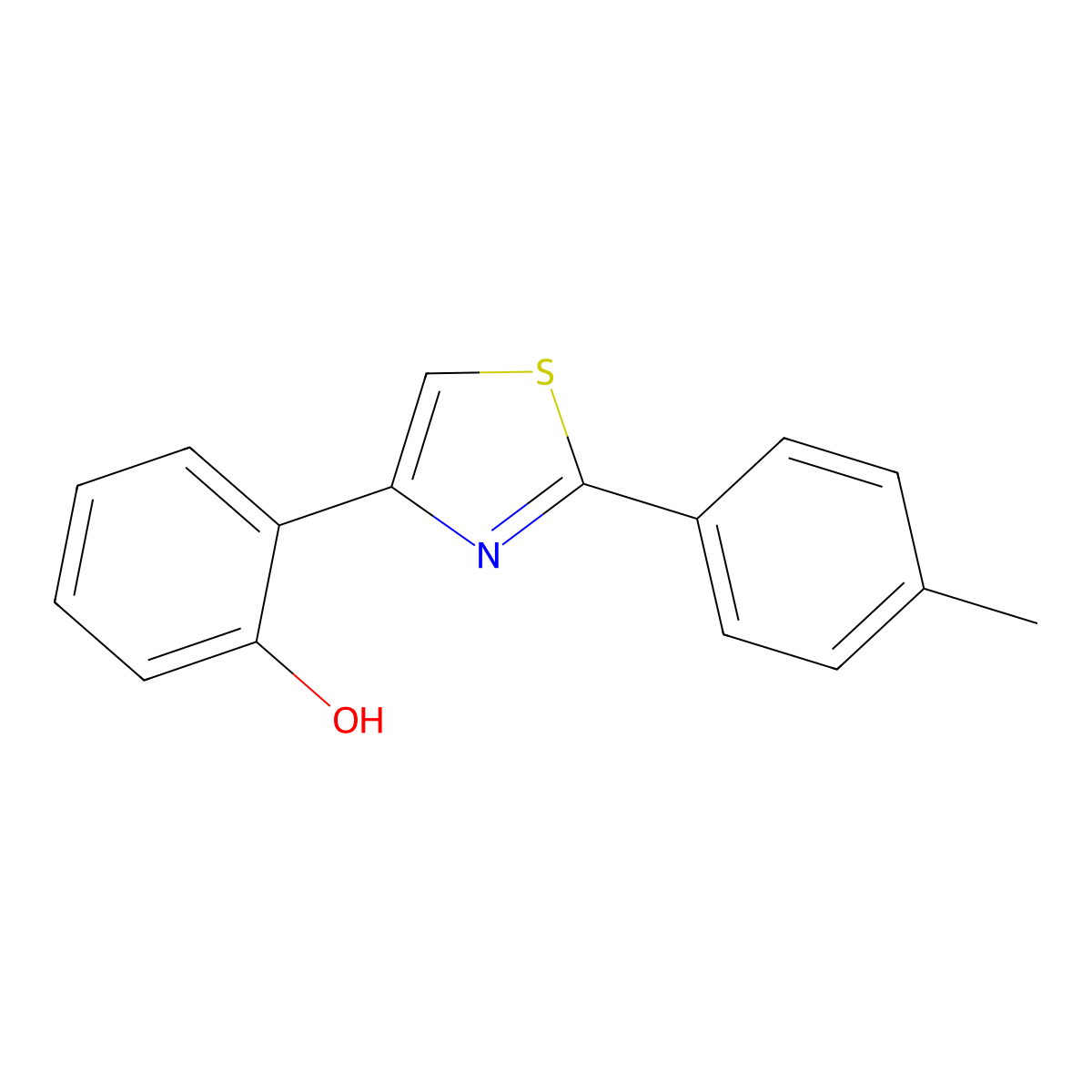2-(4-Tolyl)-4-(2-hydroxyphenyl)thiazole molecular structure, CAS 1965305-04-7