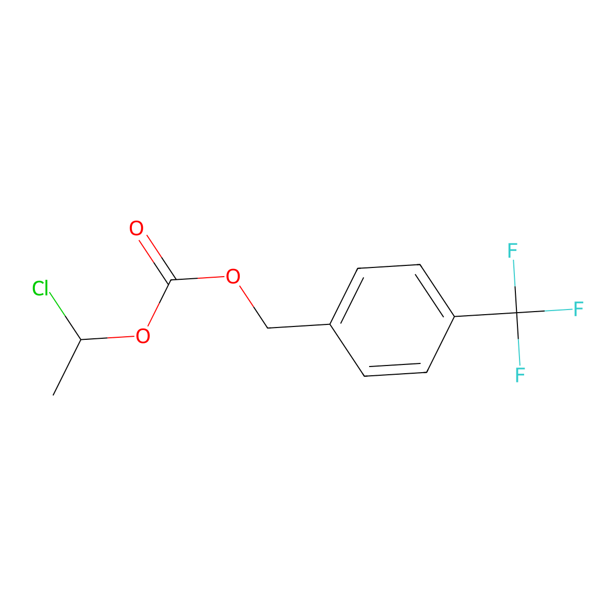 1-Chloroethyl [4-(trifluoromethyl)phenyl]methyl carbonate molecular structure, CAS 1965305-08-1