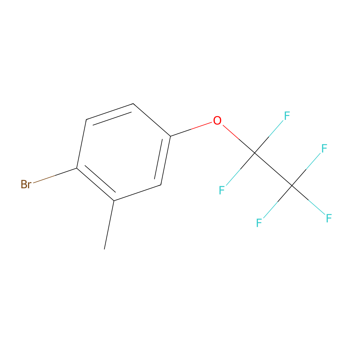 1-Bromo-2-methyl-4-pentafluoroethoxybenzene molecular structure, CAS 1965305-10-5