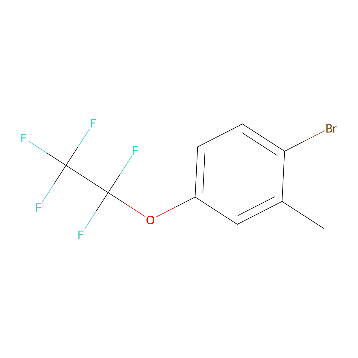 1-Bromo-2-methyl-4-pentafluoroethoxybenzene molecular structure, CAS 1965305-10-5