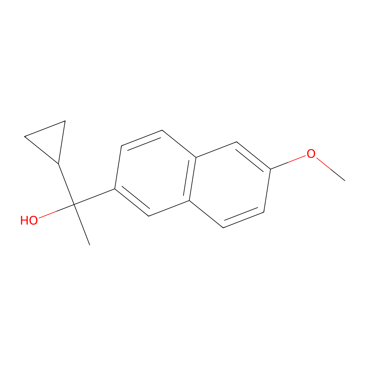 1-(6-Methoxy-2-naphthyl)-1-cyclopropyl ethanol molecular structure, CAS 1965305-12-7