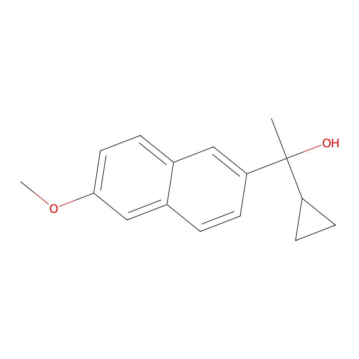 1-(6-Methoxy-2-naphthyl)-1-cyclopropyl ethanol molecular structure, CAS 1965305-12-7