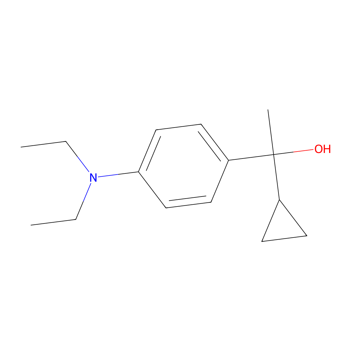 1-[4-(Diethylamino)phenyl]-1-cyclopropyl ethanol molecular structure, CAS 1965305-14-9