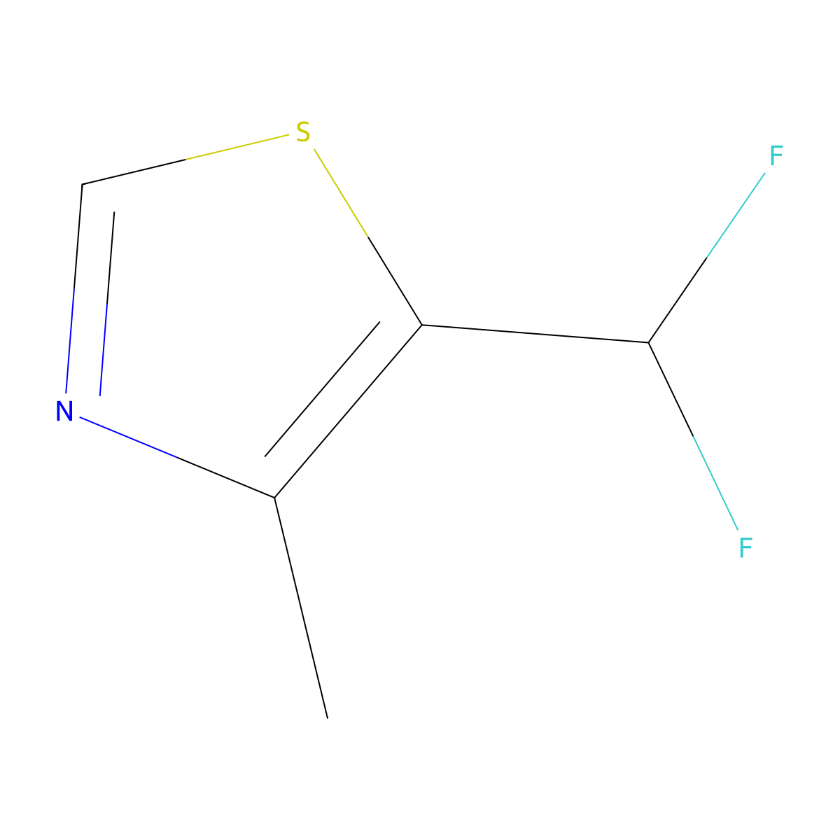 5-Difluoromethyl-4-methyl-thiazole stabilized over potassium carbonate molecular structure, CAS 1965305-15-0