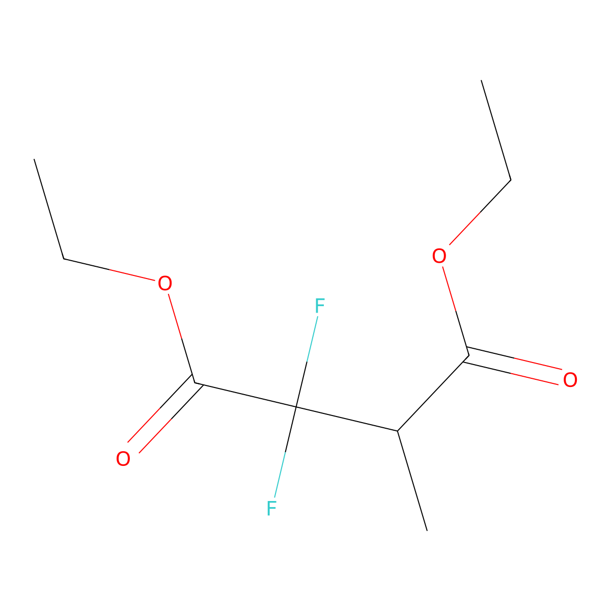 1,4-Diethyl 2,2-difluoro-3-methylbutanedioate molecular structure, CAS 1965305-25-2