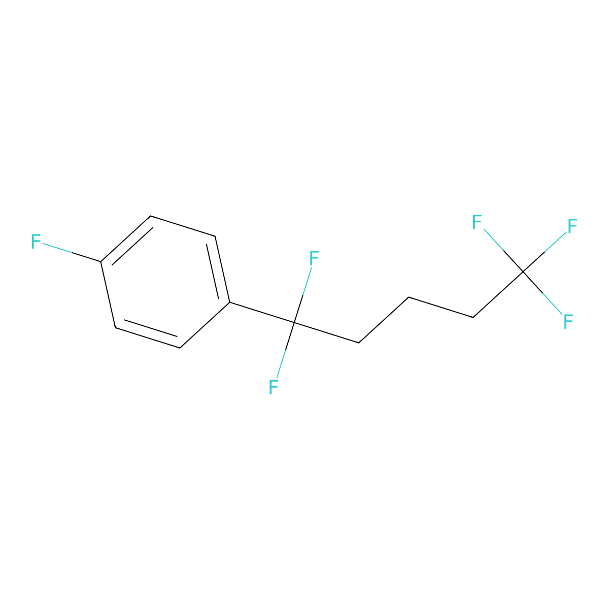 1-Fluoro-4-(1,1,5,5,5-pentafluoro-pentyl)-benzene molecular structure, CAS 1965305-26-3