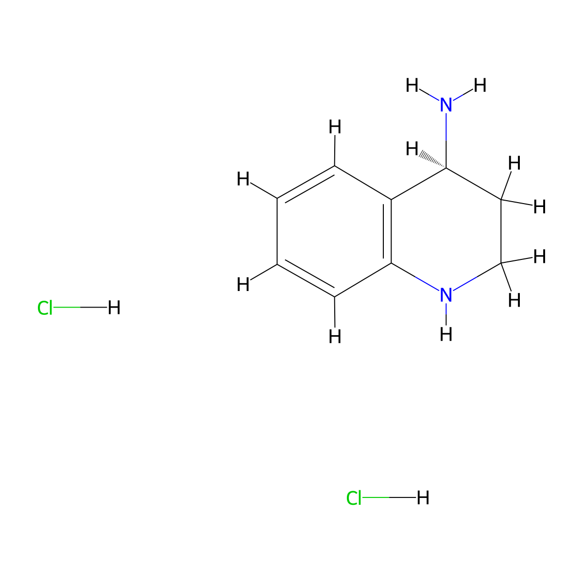 (S)-1,2,3,4-Tetrahydro-quinolin-4-ylamine dihydrochloride molecular structure, CAS 1965305-30-9