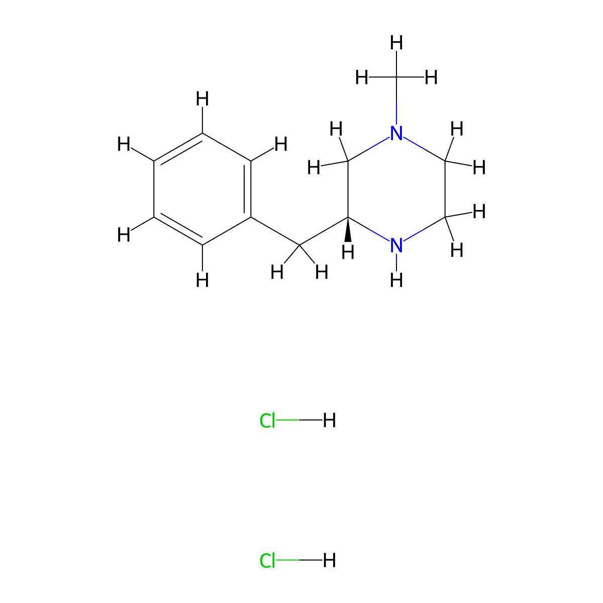 (R)-3-Benzyl-1-methyl-piperazine dihydrochloride molecular structure, CAS 1965305-36-5
