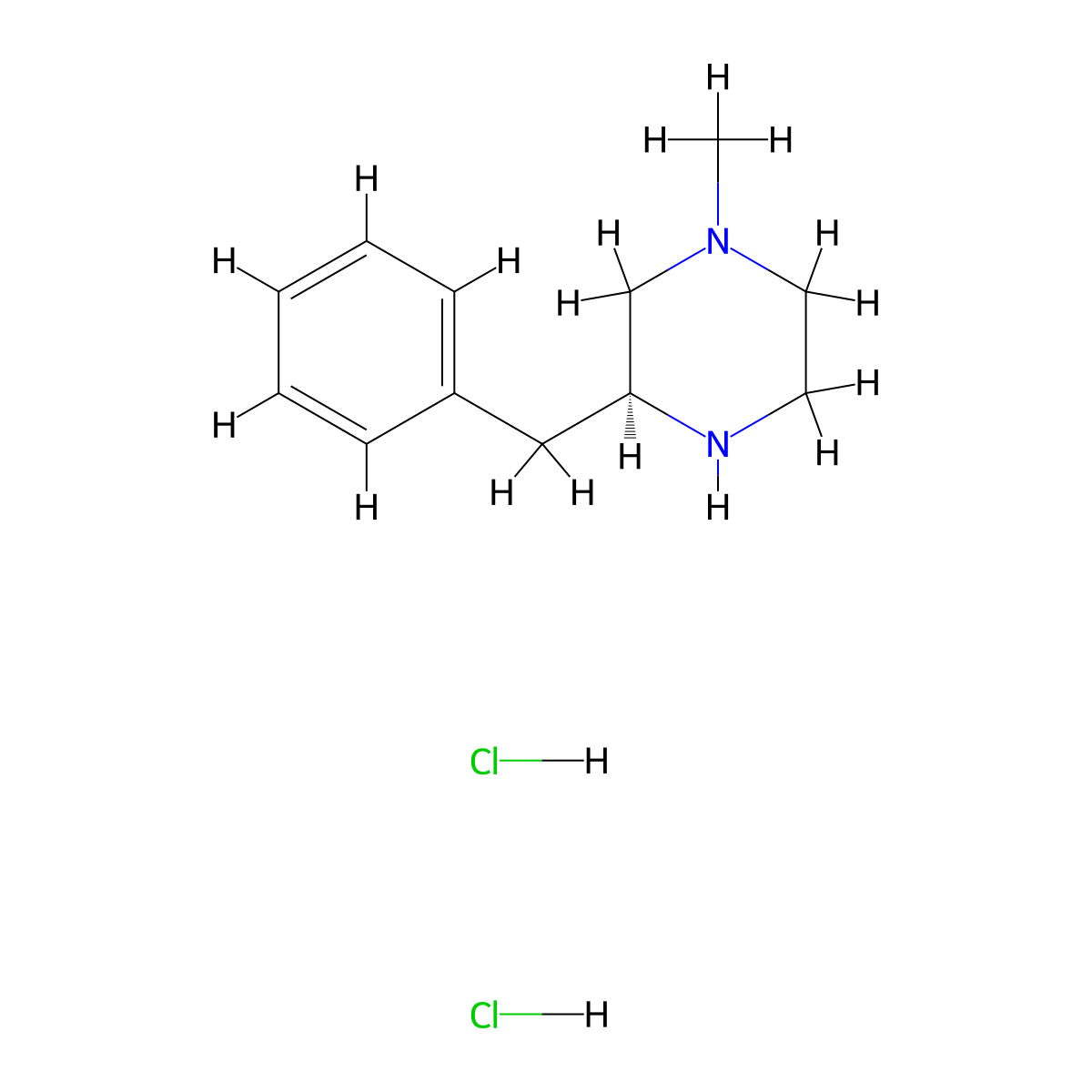 (S)-3-Benzyl-1-methyl-piperazine dihydrochloride molecular structure, CAS 1965305-43-4