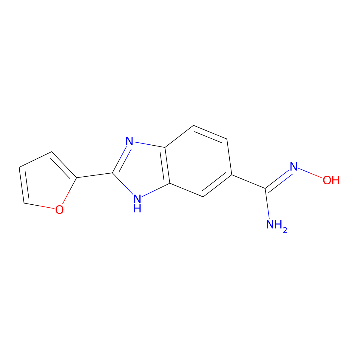 2-(2-Furyl)benzimidazole-6-carboxamidoxime molecular structure, CAS 1965308-71-7