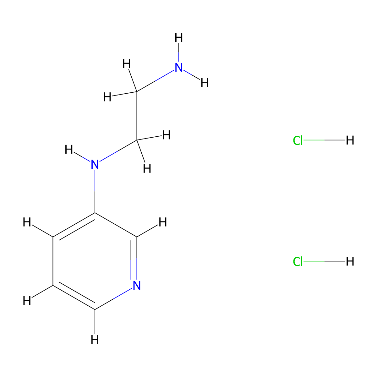 N1-Pyridin-3-yl-ethane-1,2-diamine dihydrochloride molecular structure, CAS 1965308-83-1
