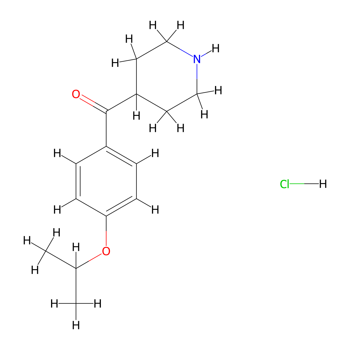 (4-Isopropoxy-phenyl)-piperidin-4-yl-methanone hydrochloride molecular structure, CAS 1965308-88-6