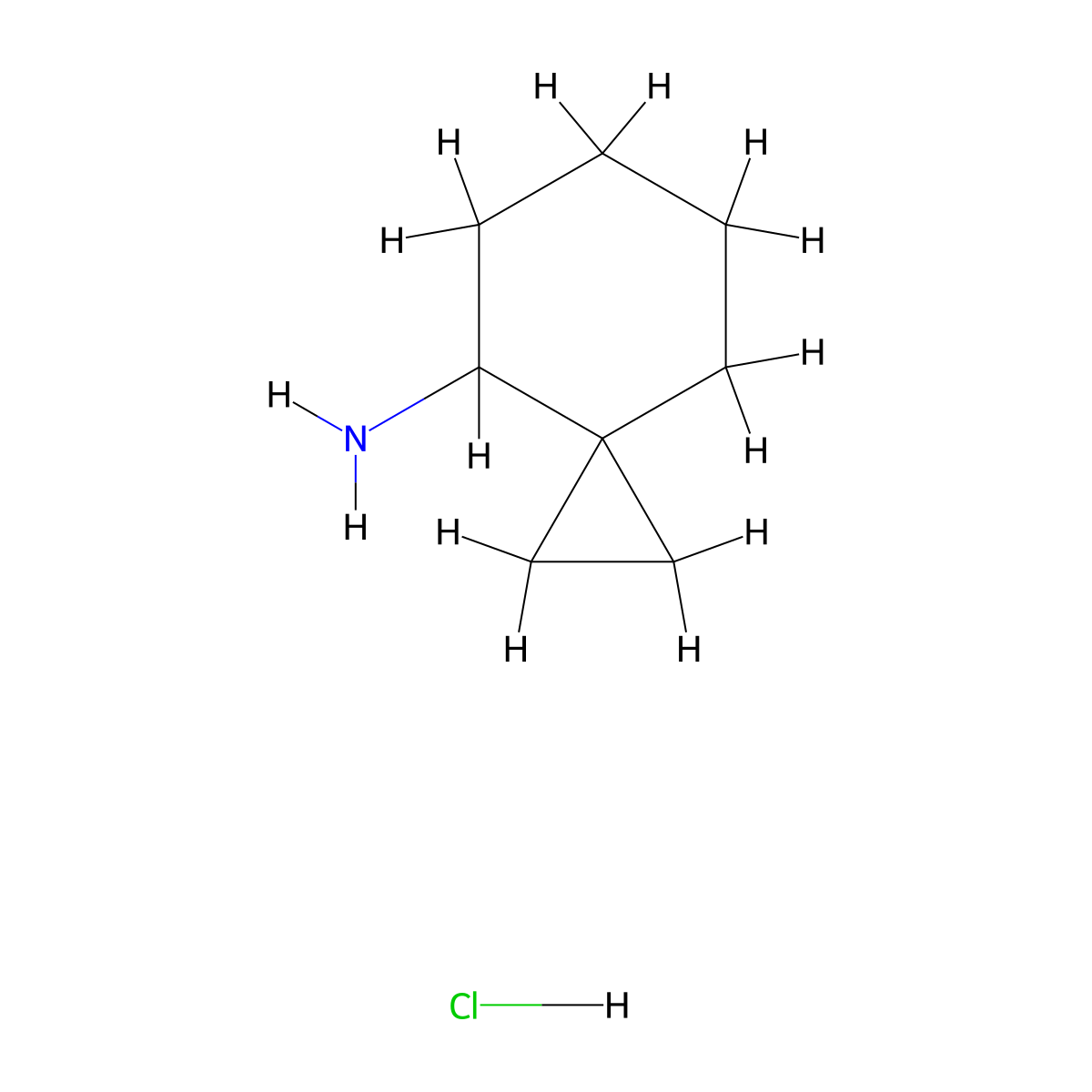 Spiro(2.5)octan-4-amine hydrochloride molecular structure, CAS 1965308-89-7