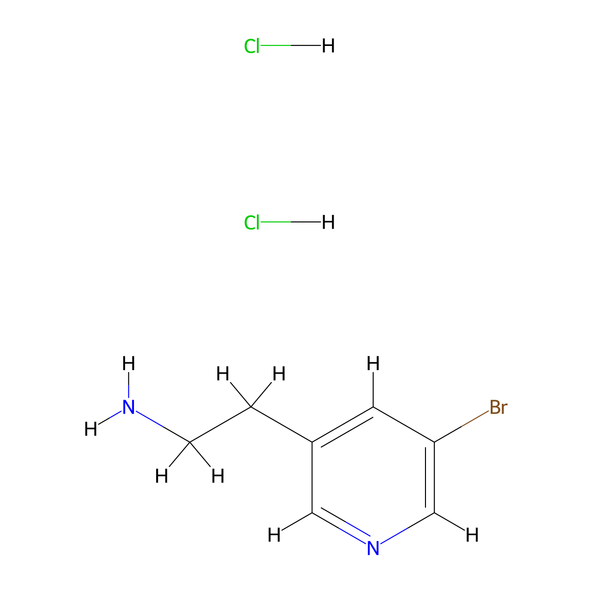 2-(5-Bromo-pyridin-3-yl)-ethylamine dihydrochloride molecular structure, CAS 1965308-90-0