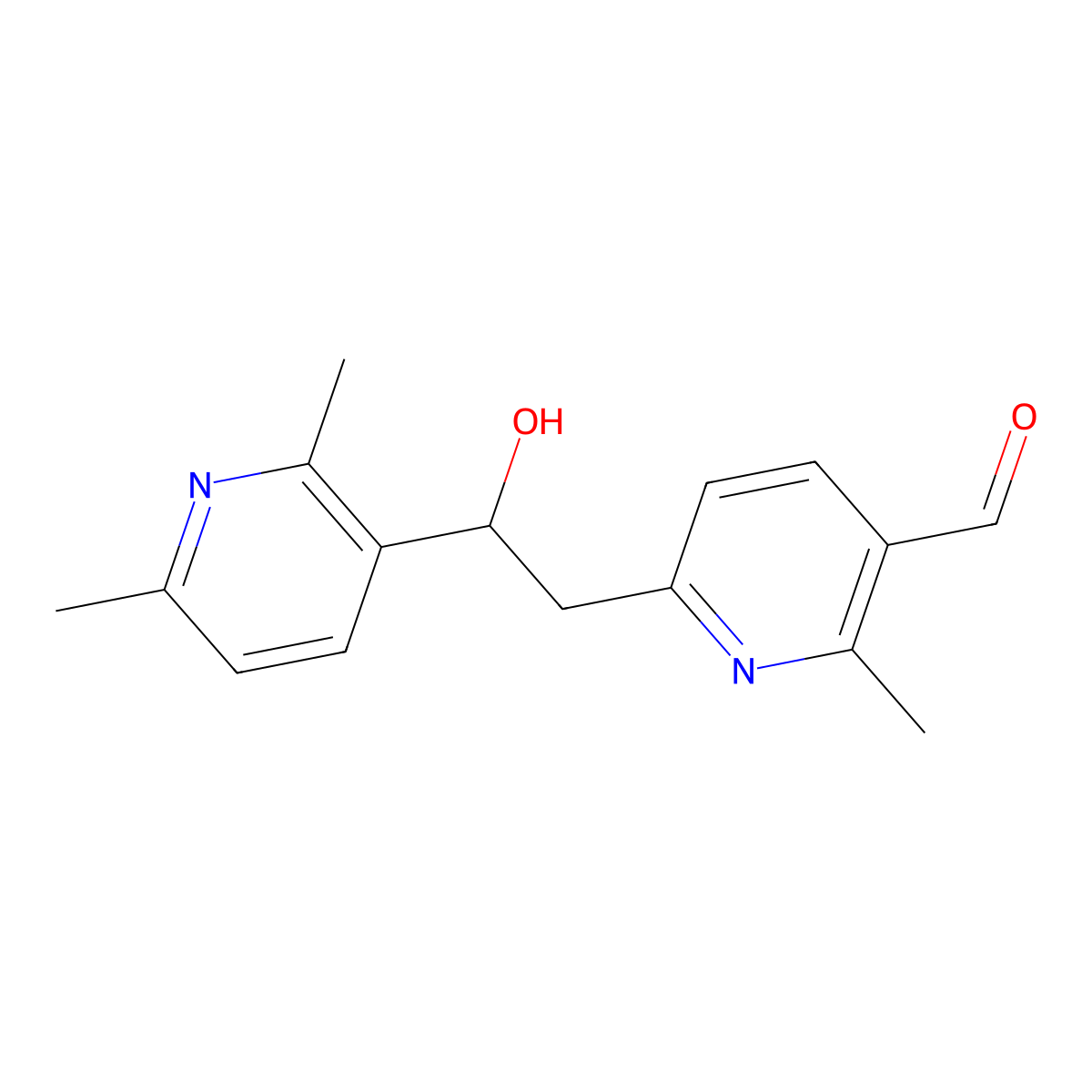 6-[2-(2,6-Dimethyl-pyridin-3-yl)-2-hydroxy-ethyl]-2-methyl-pyridine-3-carbaldehyde molecular structure, CAS 1965308-91-1