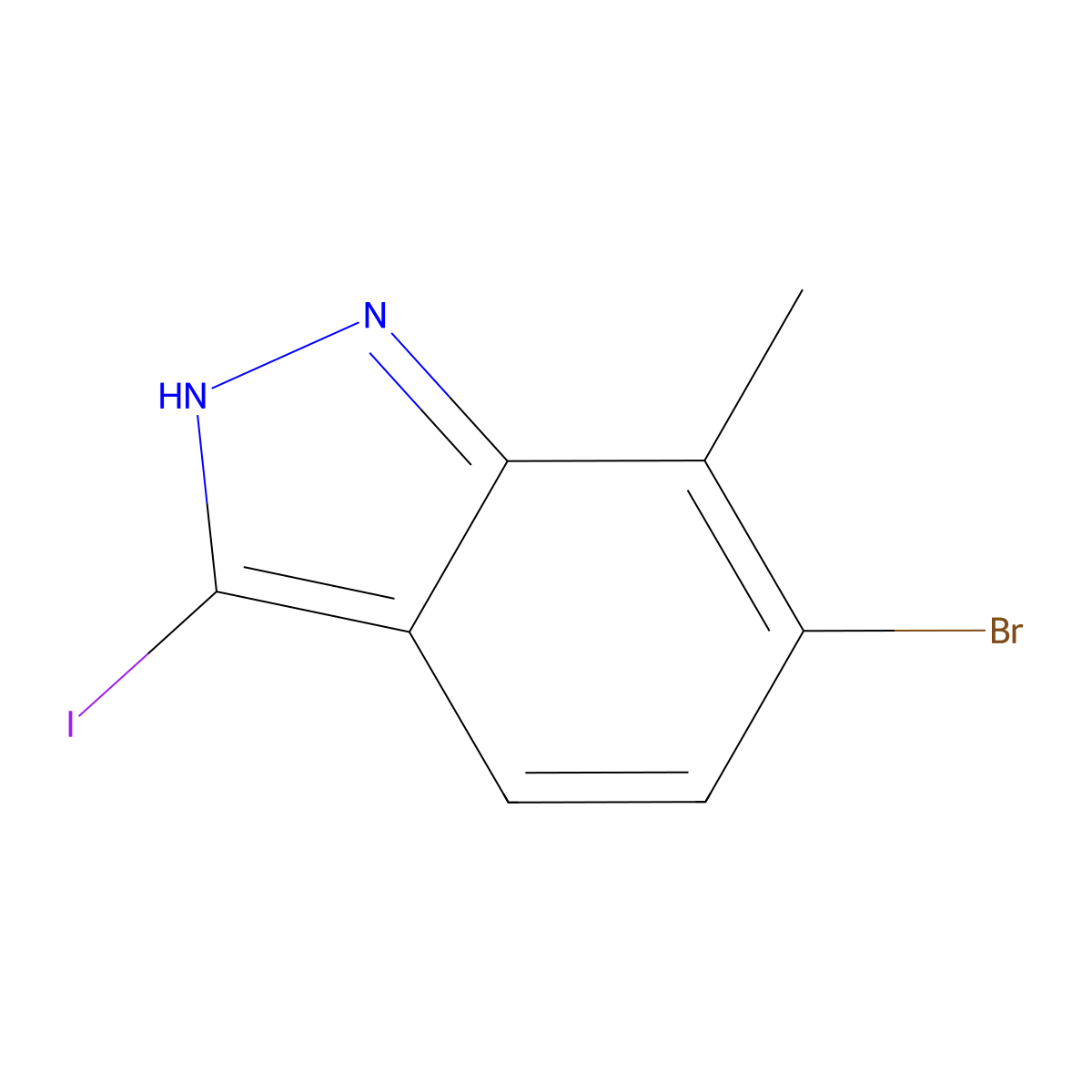 6-Bromo-3-iodo-7-methyl-1H-indazole molecular structure, CAS 1965309-01-6
