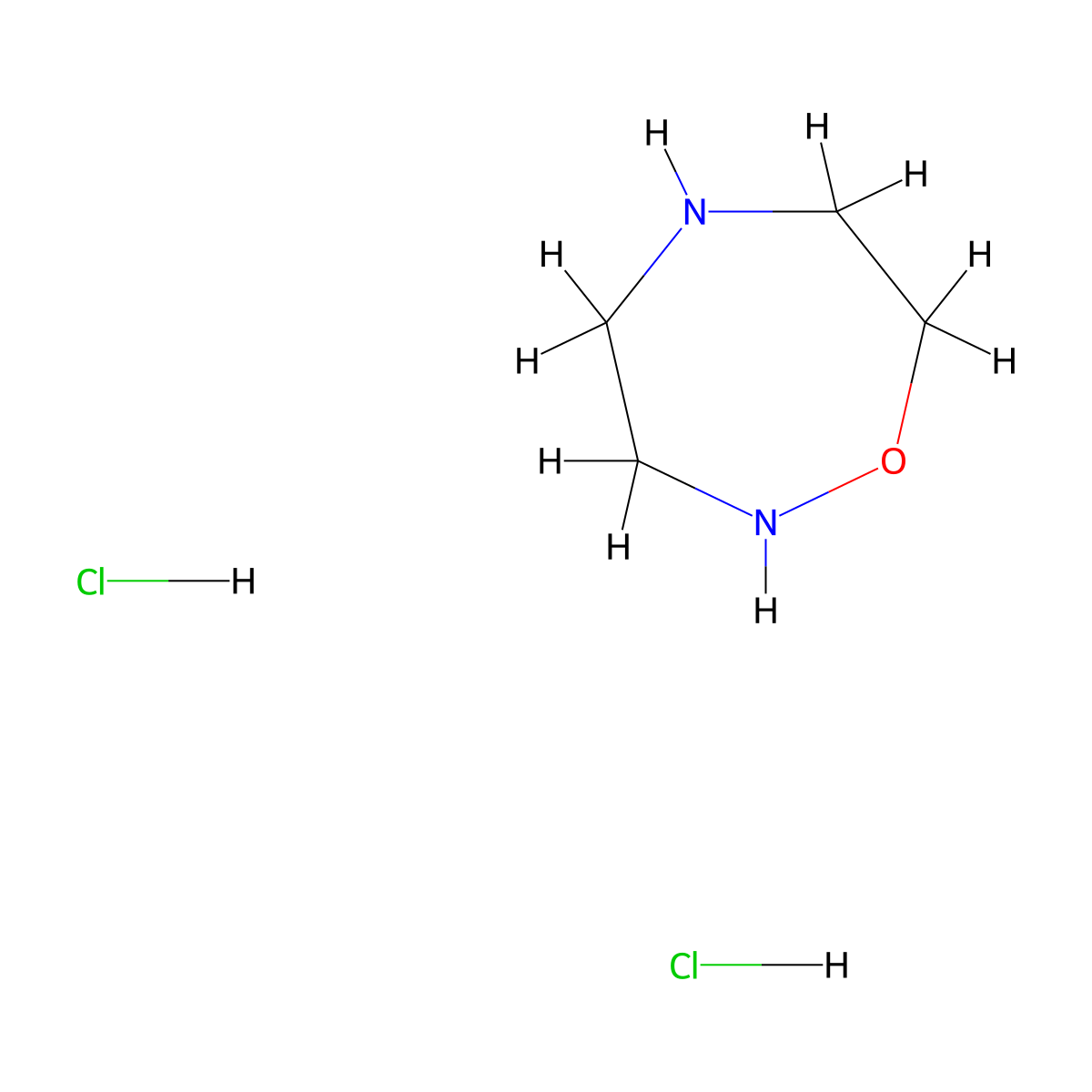 [1,2,5]Oxadiazepane dihydrochloride molecular structure, CAS 1965309-03-8