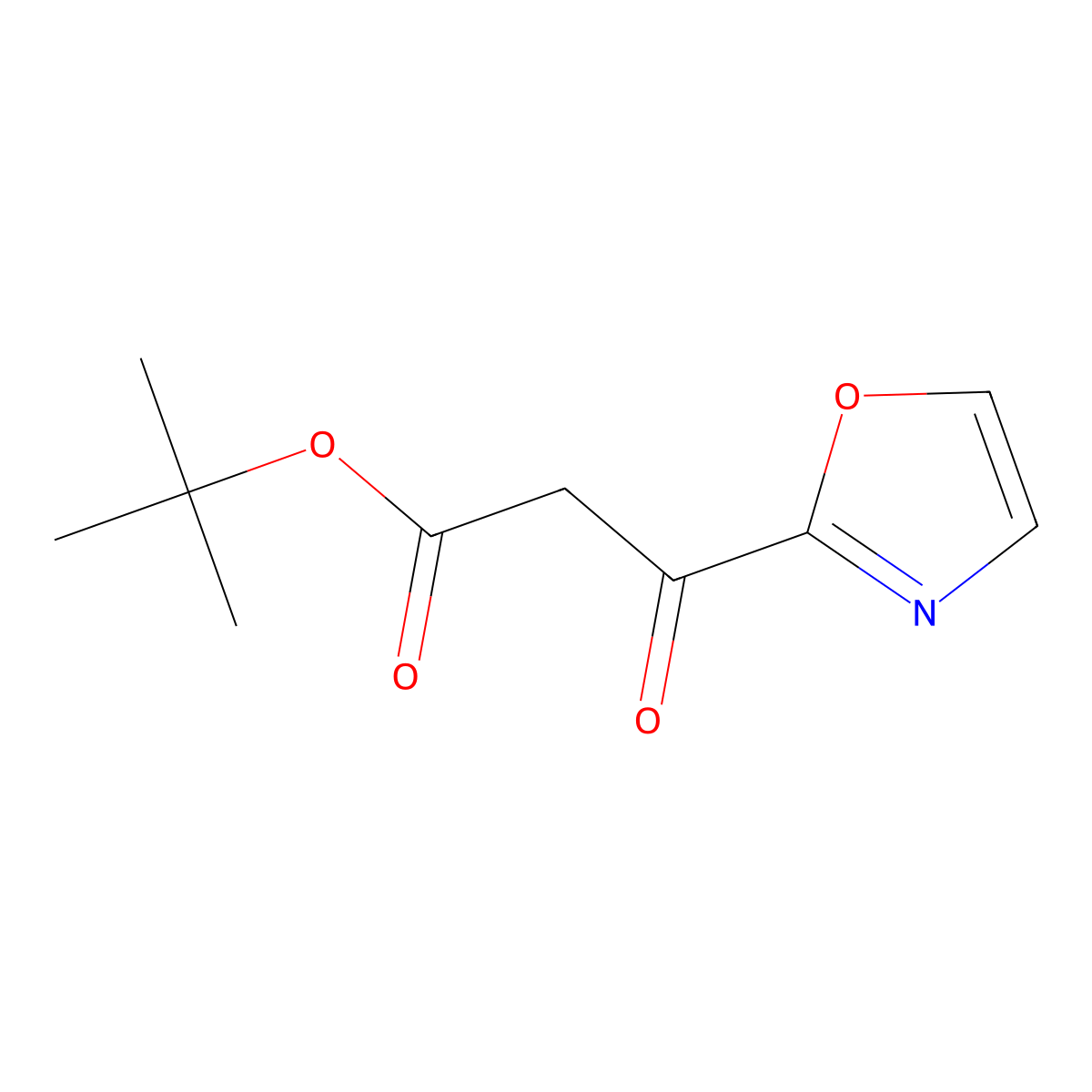 3-Oxazol-2-yl-3-oxo-propionic acid tert-butyl ester molecular structure, CAS 1965309-04-9