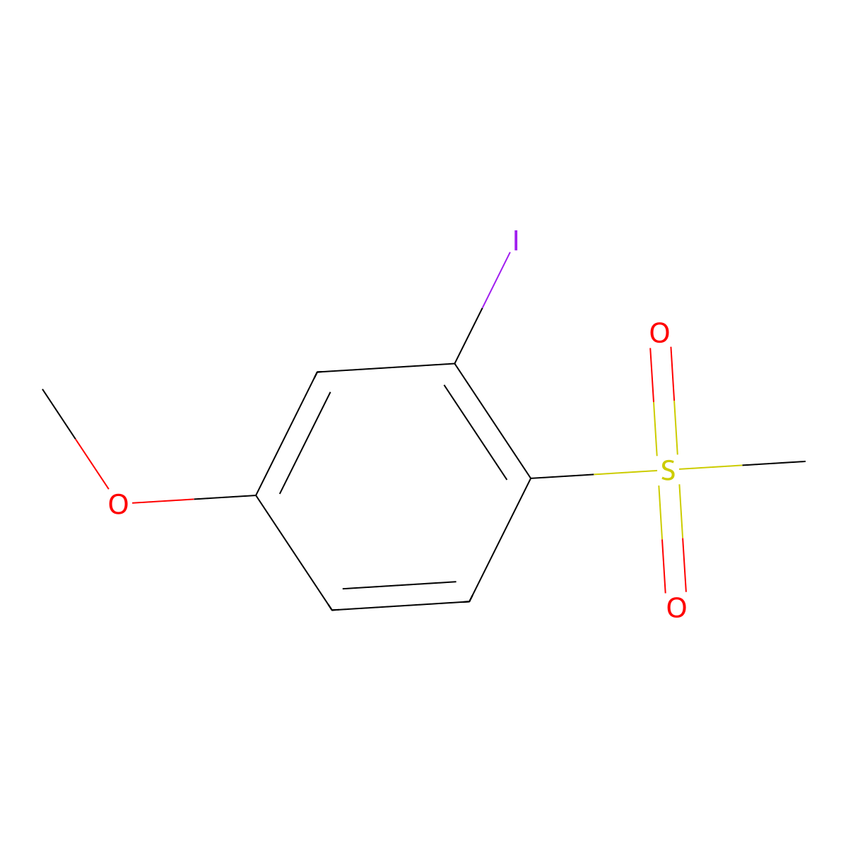 2-Iodo-4-methoxy-1-(methylsulfonyl)benzene molecular structure, CAS 1965309-05-0