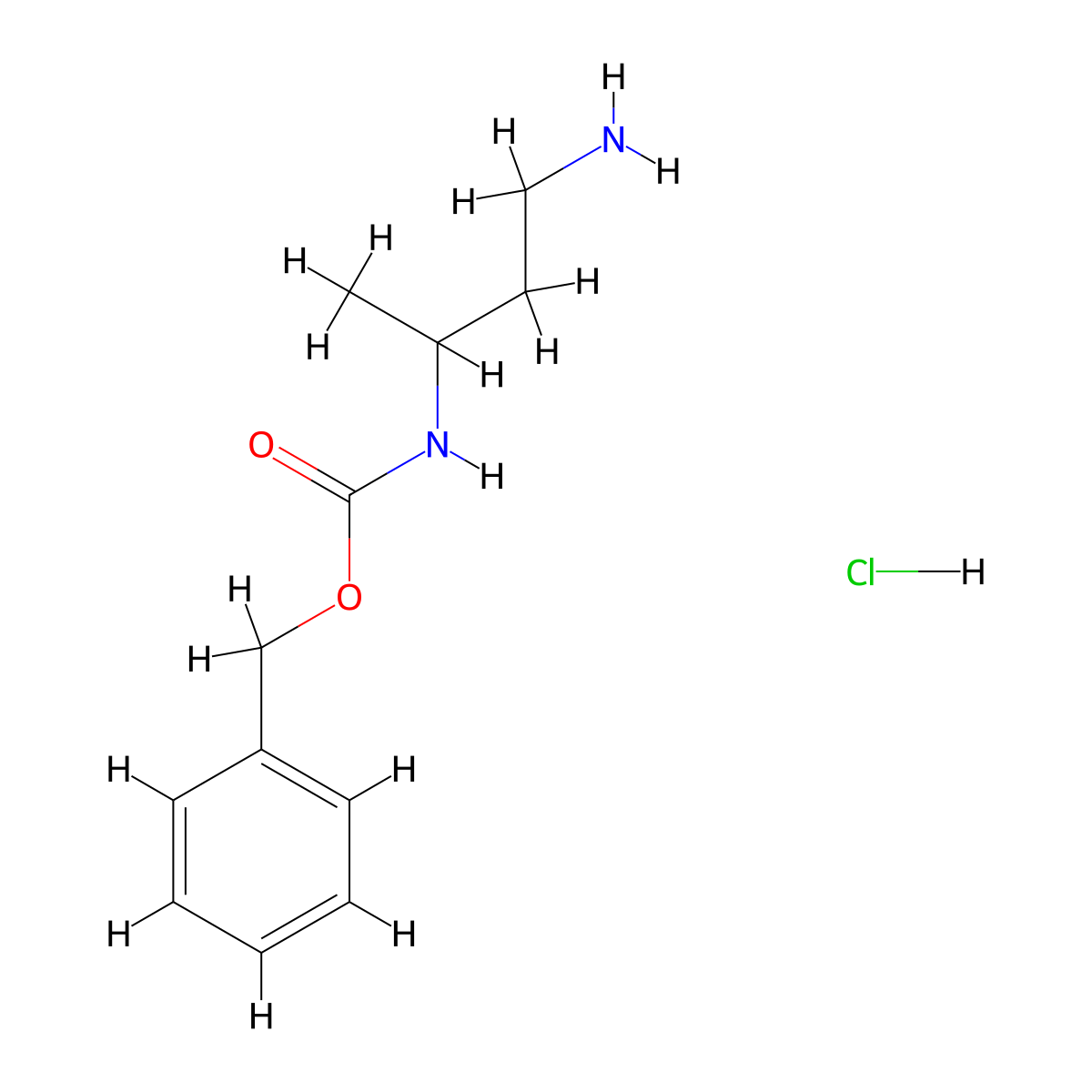 Benzyl (4-aminobutan-2-yl)carbamate hydrochloride molecular structure, CAS 1965309-06-1