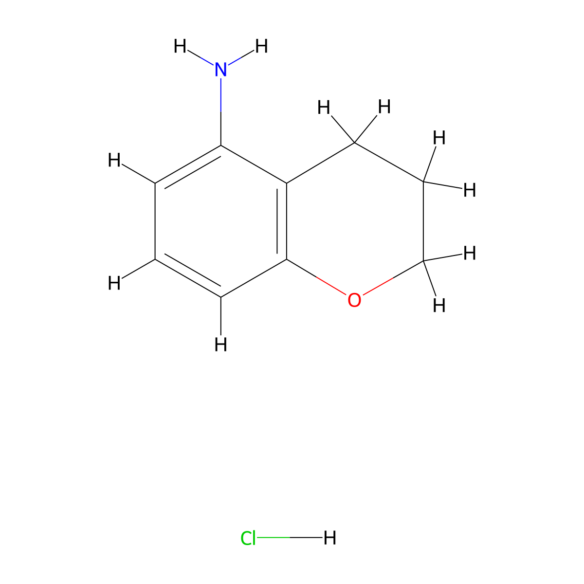 Chroman-5-amine hydrochloride molecular structure, CAS 1965309-15-2