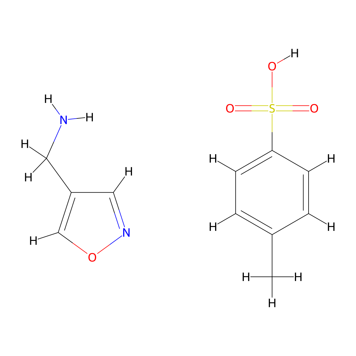 C-Isoxazol-4-yl-methylamine tosylate molecular structure, CAS 1965309-18-5