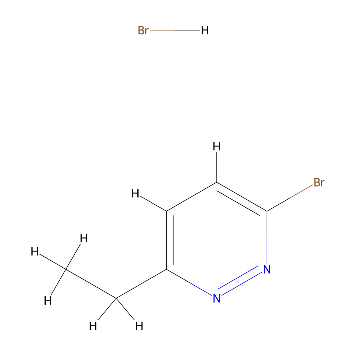 3-Bromo-6-ethyl-pyridazine hydrobromide molecular structure, CAS 1965309-23-2