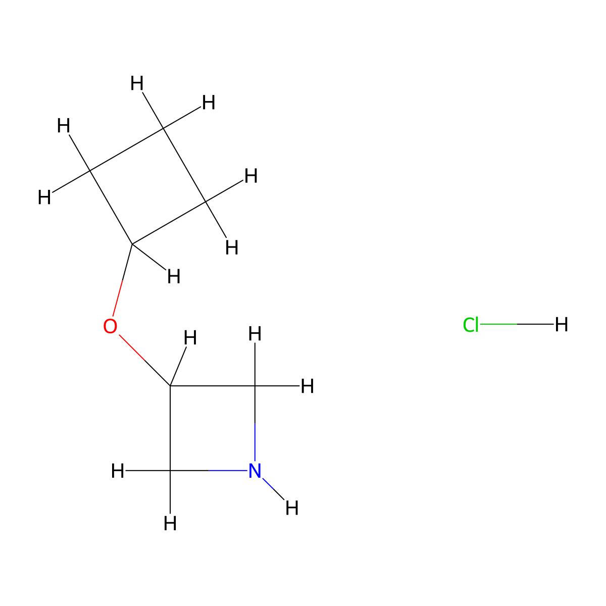 3-Cyclobutoxyazetidine hydrochloride molecular structure, CAS 1965309-27-6